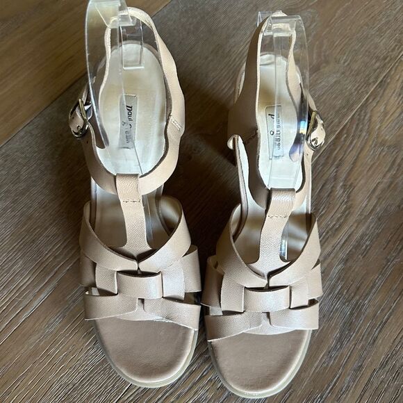 PAUL GREEN Raven Platform Sandal In Desert Light Nappa - Picture 4 of 14